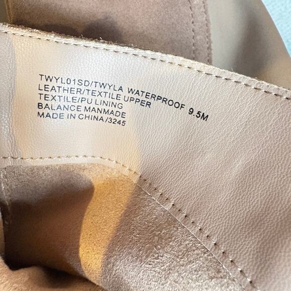 Blondo Twyla Tall Suede Boots 9.5 Tan Beige NWT Waterproof  Heel Knee High Prep - Picture 8 of 8